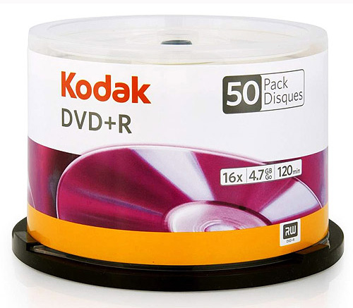 Диск Kodak DVD+R  4.7 Гб 16х Cake Box (50 дисков)