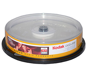 Диск Kodak DVD-RW  4.7Gb 4х Cake Box - 10шт