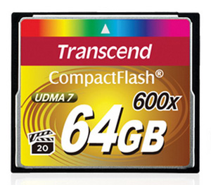 Карта памяти Transcend CompactFlash 64GB  600x (TS64GCF600)