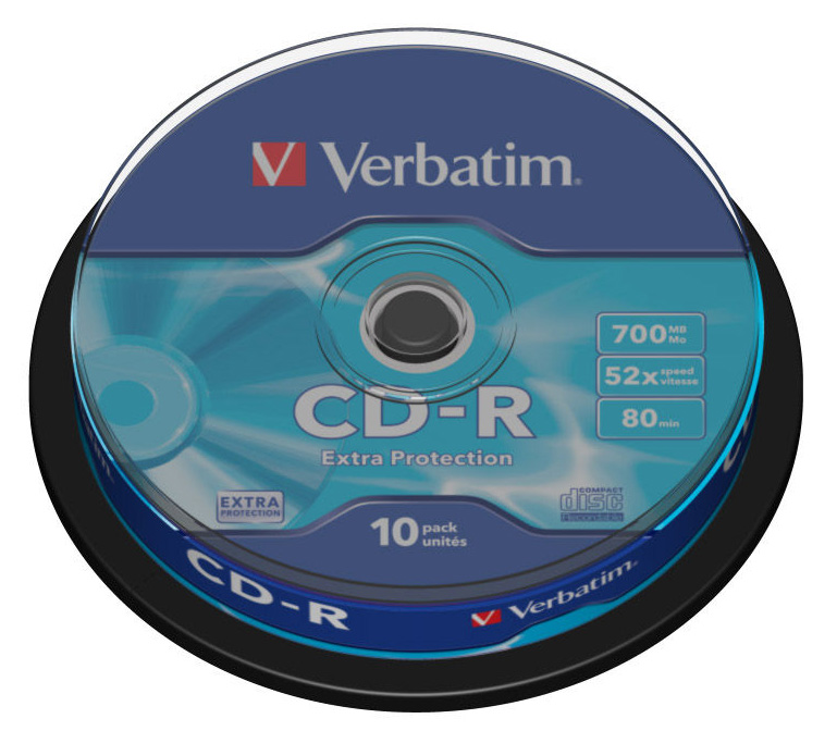 Диск Verbatim CD-R  700 Мб DL 52х Cake Box (10 дисков)