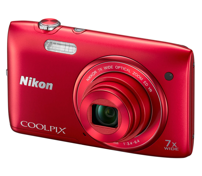 Nikon Coolpix S3500 красный+ чехол(уценка)
