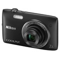 Компактный фотоаппарат Nikon Coolpix S3500 черный + чехол
