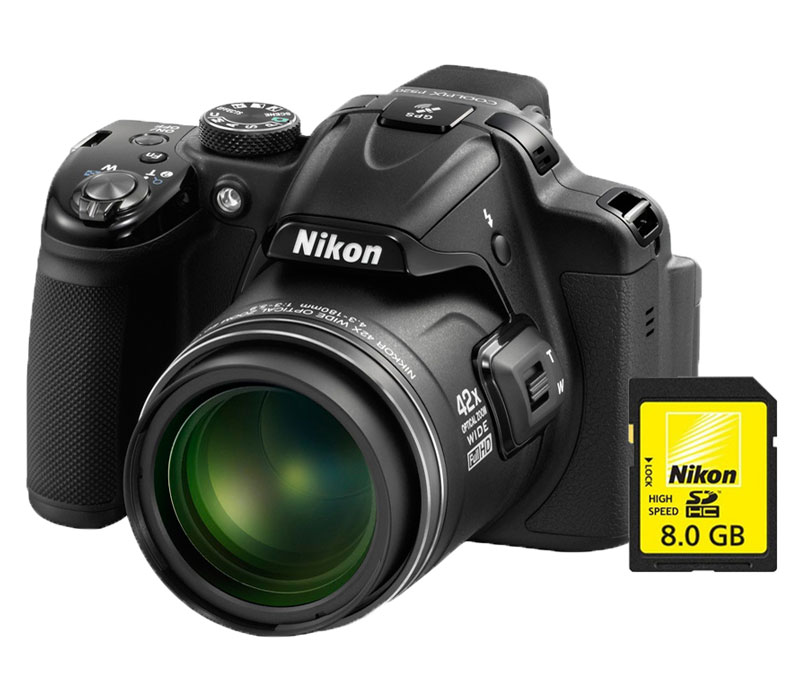 Компактный фотоаппарат Nikon Coolpix P520 black + 8Gb