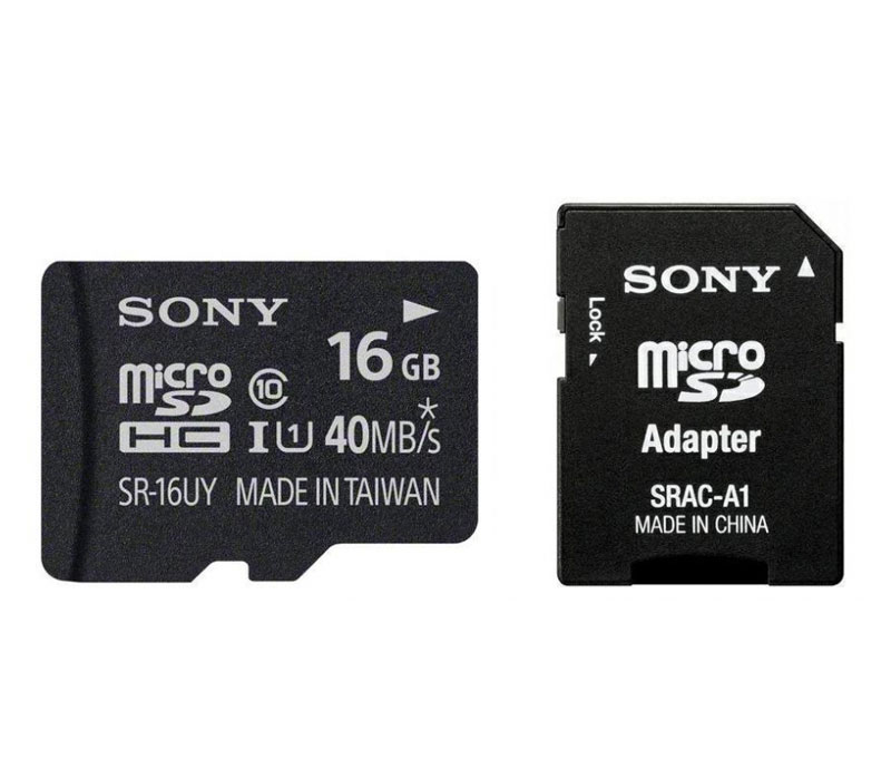 Карта памяти Sony microSDHC 16GB  Сlass10 (SR16UYA)