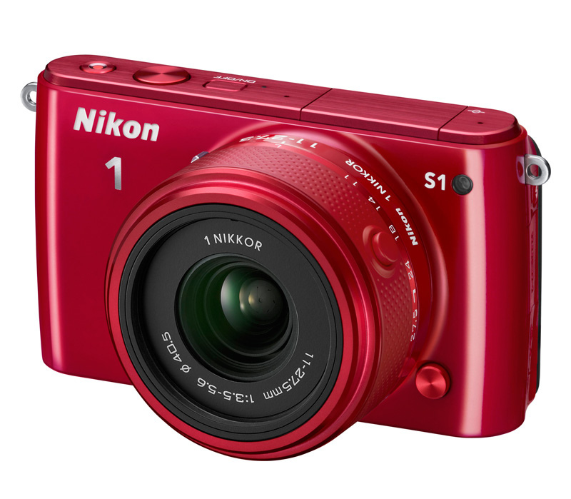 Беззеркальный фотоаппарат Nikon 1 S1 Kit  +  11-27.5 красный