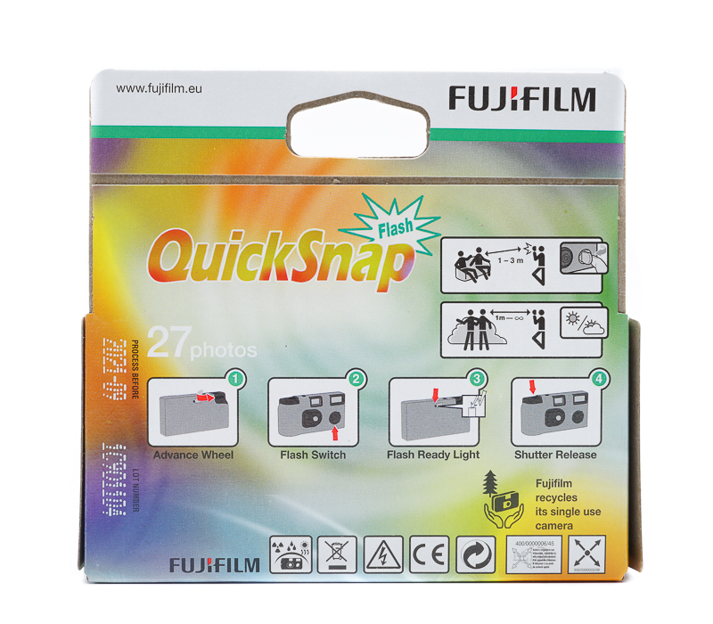 Одноразовая плёночная фотокамера Fujifilm Quick Snap 27: 27 кадров, вспышка