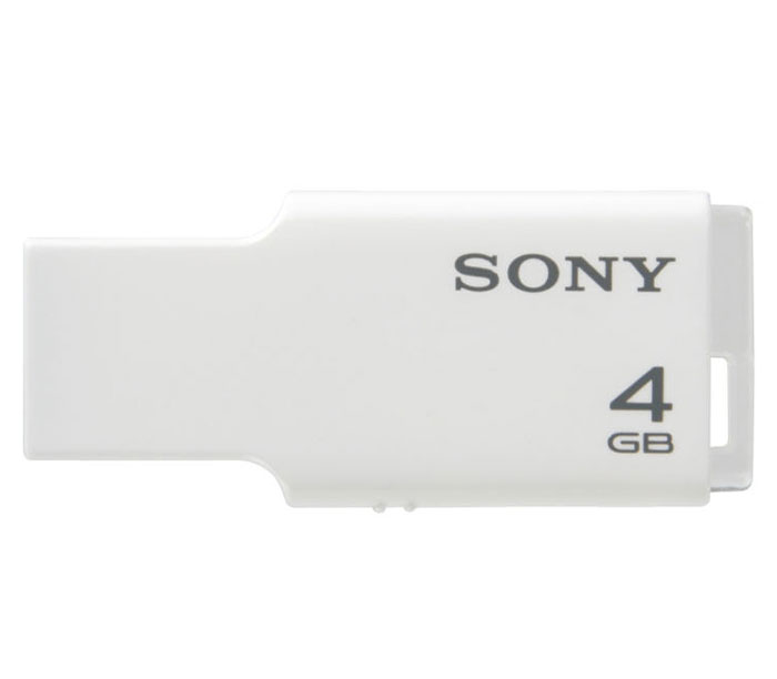 Накопитель Sony USB2 Flash 4GB  Microvault Style белый USM4GM