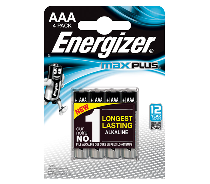 Батарейки Energizer MAX Plus AAA (LR03), 4 шт.