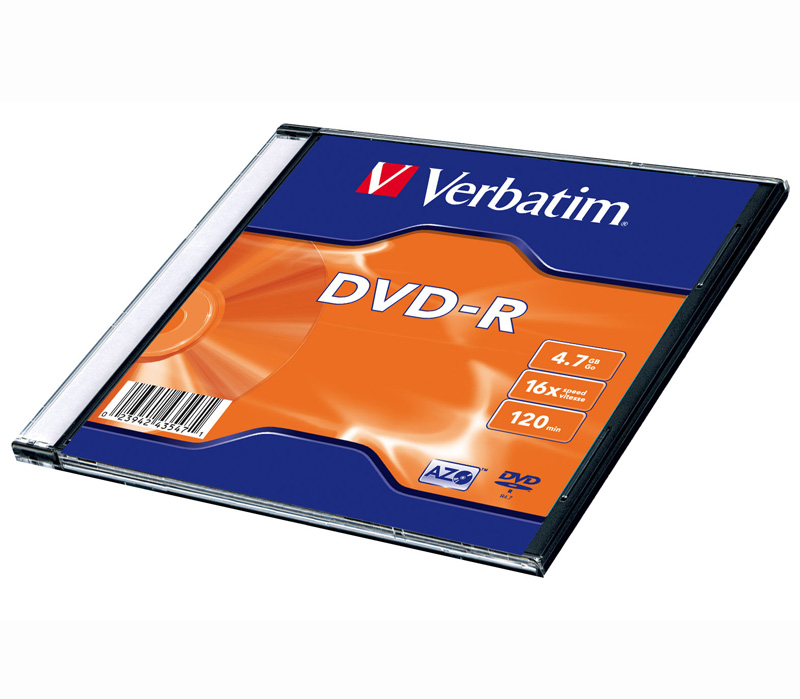 Диск Verbatim DVD-R  4.7 Гб 16х Slim