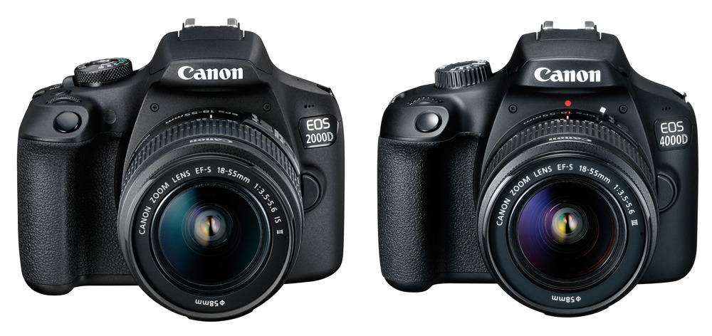 Canon EOS 2000D и 4000D, вид спереди