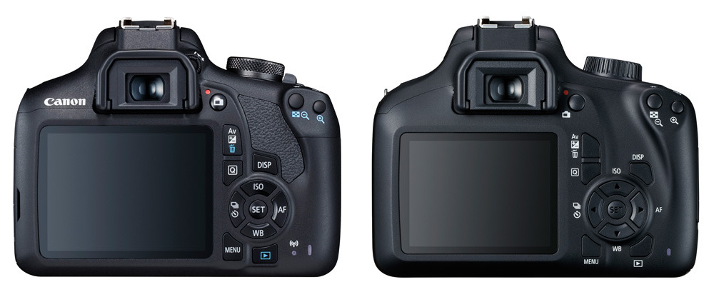 Canon EOS 2000D и 4000D, вид сзади