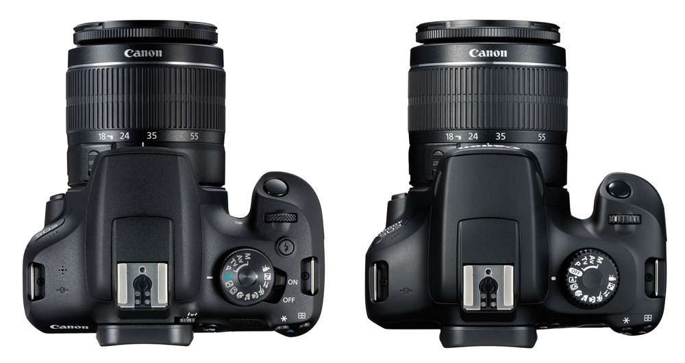 Canon EOS 2000D и 4000D, вид сверху