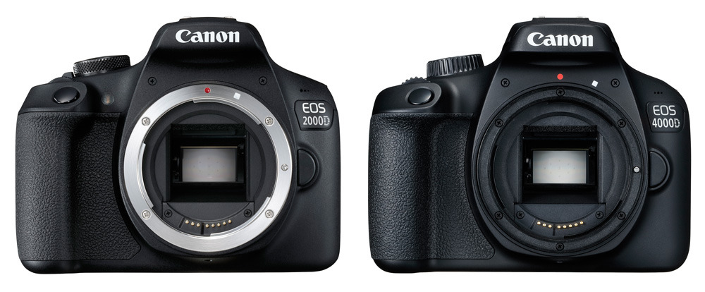 Canon EOS 2000D и 4000D, вид спереди