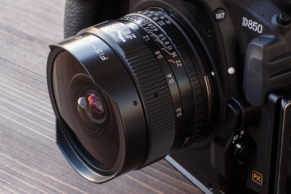 Мы будем тестировать Зенитар 2,8/16 N, используя камеру Nikon D850. 