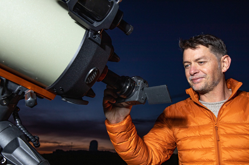 Canon EOS Ra with telescope