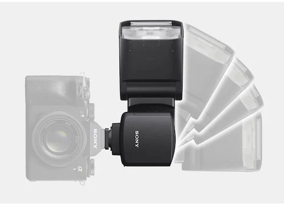 Уникальная конструкция Sony HVL-F60RM2 облегчает съемку с отраженным светом при портретной ориентации кадра