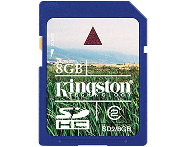 Карта памяти Kingston SDHC 8GB Class 2