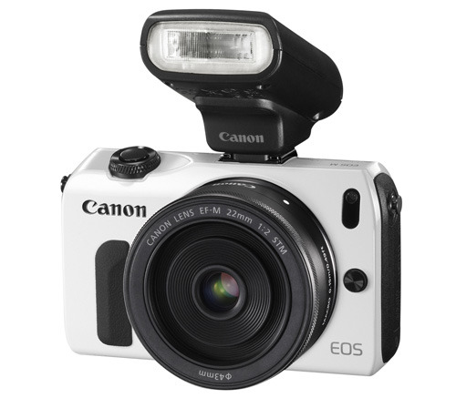 Canon EOS M white EF-M 22mm Speedlite 90EX