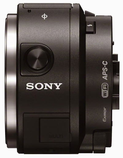 Камера-объектив Sony QX1 вид сбоку
