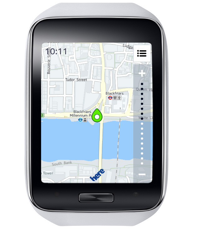 Samsung Gear S Here maps
