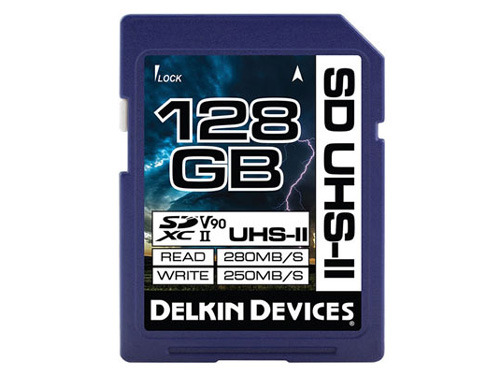 Delkin Devices 64GB/128GB Cinema SDXC UHS-II U3 V90 Memory Card